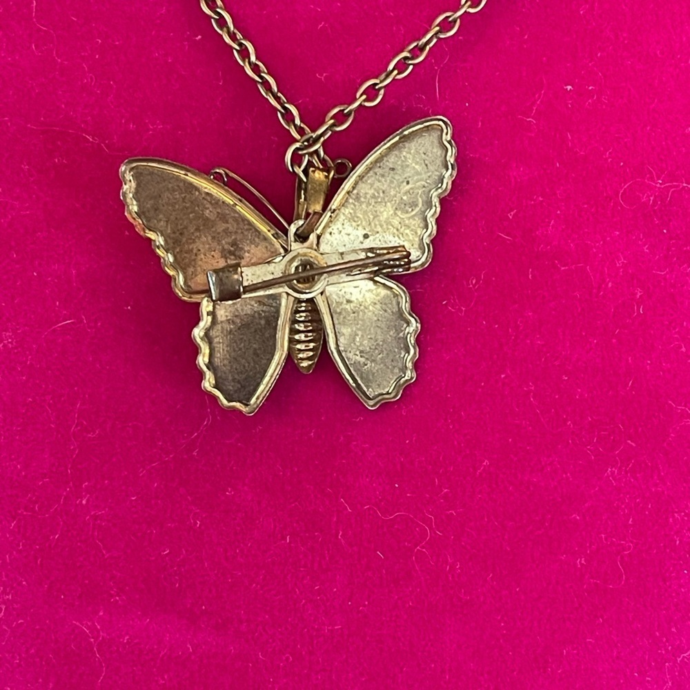 Vintage butterfly necklace - Picture 2 of 2